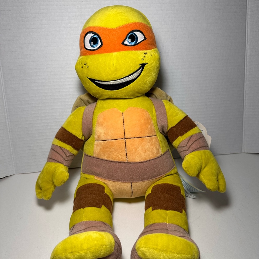 MICHAELANGELO Teenage Mutant Ninja Turtles 18" plush Build A Bear Flip Face NWT